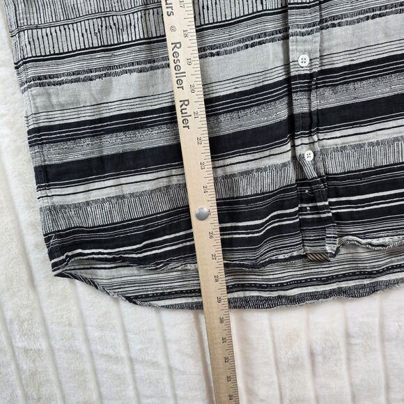 Billy Reid Men's Gray Black Geometric Short Sleeve 100% Cotton Size XL - Picture 7 of 9